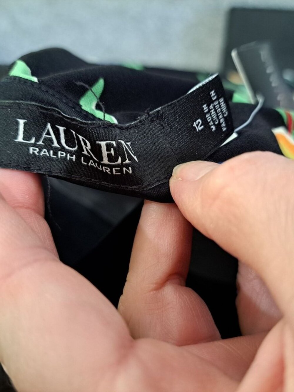 New Ralph Lauren Halter Dress Size12 Womens Black Floral Jersey Tags Vacation - Picture 8 of 14